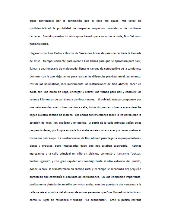 Documento fuera del protocolo