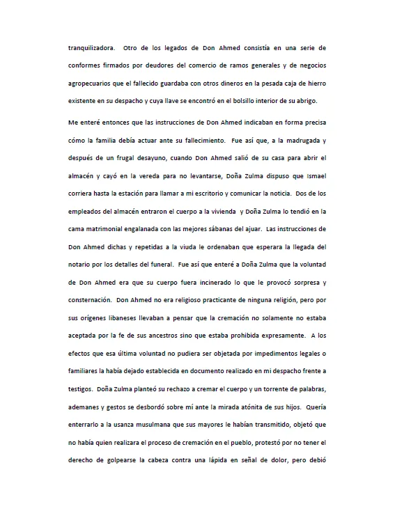 Documento fuera del protocolo