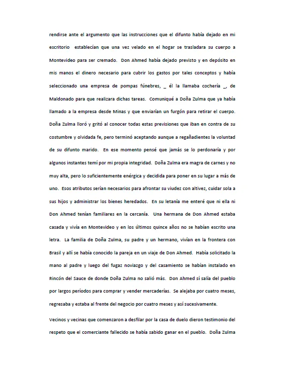 Documento fuera del protocolo